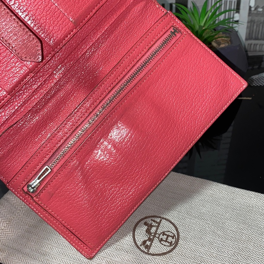 Authentic Rare Pink Hermes Bearn Wallet - Picture 11 of 16